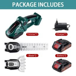 2 IN 1 Cordless Electric Hedge Trimmer 20000RPM Rechargeable Handheld Household Shrub Weeding Pruning Mower Garden Tools