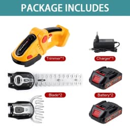2 IN 1 Cordless Electric Hedge Trimmer 20000RPM Rechargeable Handheld Household Shrub Weeding Pruning Mower Garden Tools