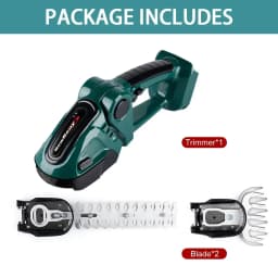 2 IN 1 Cordless Electric Hedge Trimmer 20000RPM Rechargeable Handheld Household Shrub Weeding Pruning Mower Garden Tools