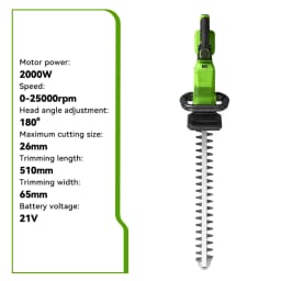 ONEGREEN 2000W Cordless Electric Hedge Trimmer 25000RPM Multifunctional Lawn Garden Pruning Power Tools For Makita Battery Pin