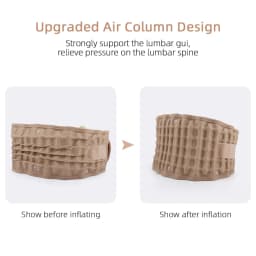 Unisex Inflatable Waist Belt with PU Leather Air Traction Back Support for Low Back Pain Relief Adjustable Adult Protective Gear