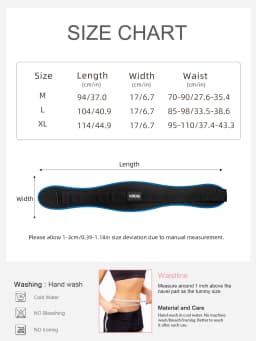 VBOSi 1 Piece Adjustable Weightlifting Belt β Strong Core Support for Gym, Training & Powerlifting