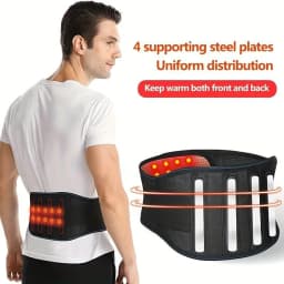 1pcsThermal Magnetic Therapy Lumbar Support Belt Lower Back Brace for Men and Women, Self-Heating Waist Strap with Gauss Magnets