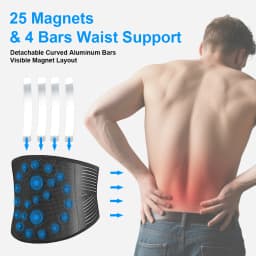 1PCS Heating Magnetic Therapy Back Brace Support Belt for Men Women, for Sciatica, Herniated Disc, Scoliosis Back Pain Relief