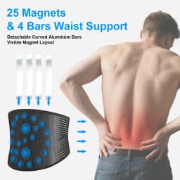 1PCS Heating Magnetic Therapy Back Brace Support Belt for Men Women, for Sciatica, Herniated Disc, Scoliosis Back Pain Relief