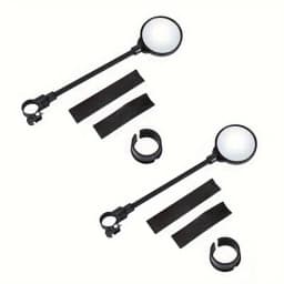 2PCS Bike Mirror Bike Handlebar Rearview Mirror Rotatable And Adjustable Wide Angle Rear View Shockproof Convex Mirror Universal