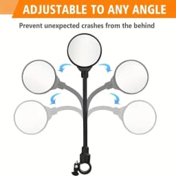 2PCS Bike Mirror Bike Handlebar Rearview Mirror Rotatable And Adjustable Wide Angle Rear View Shockproof Convex Mirror Universal