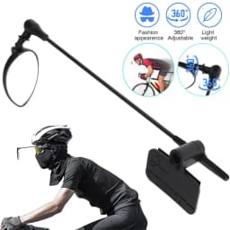 Bike Helmet Rearview Mirror 360 Degree Adjustable Wide Angle Lightweight Bike Riding Mirror Bicycle Rearview Mirrors Accessories