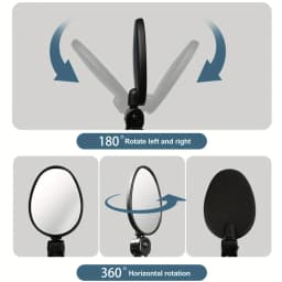 Bicycle Handlebar Rear View Mirror | 360° Rotatable Adjustable, Wide Vision Cycling Accessory for Road/Mountain Bikes