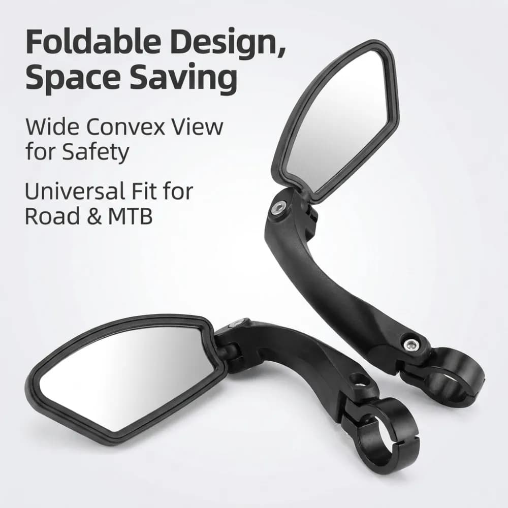 Bicycle Rearview Mirror Wide Range Adjustable Angle Reflector Scooter Bicycle Rearview Mirror Bicycle Handlebar Mirror