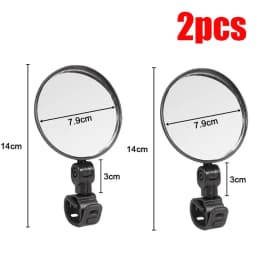 1-4pcs Bicycle Rearview Mirror Adjustable Rotate Wide-Angle Cycling Handlebar Rear View Mirrors for MTB Road Bike Accessories