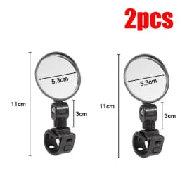 1-4pcs Bicycle Rearview Mirror Adjustable Rotate Wide-Angle Cycling Handlebar Rear View Mirrors for MTB Road Bike Accessories