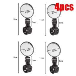 1-4pcs Bicycle Rearview Mirror Adjustable Rotate Wide-Angle Cycling Handlebar Rear View Mirrors for MTB Road Bike Accessories