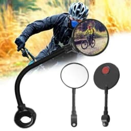 1 Pair Mirror 360 Degree Adjustable Rotatable Handlebar Mirror Wide Bycicle Accessories Cycling Rear View Mirror Accesorios