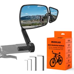 BUCKLOS Bicycle Handlebar Mirror Dual Rear View Mirror Adjustable Wide Range Back Sight Reflector Cycling Mirrors Bike Accessory