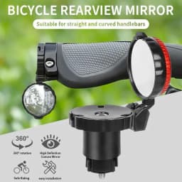 Bicycle Handlebar Plug Rearview Mirror Adjustable Rotate Bike Handlebar Plug Rear View Mirror For MTB Road Bike Accessories