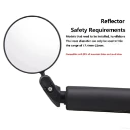 2PCS 360° Bike Mirror - Wide-Angle Rearview for MTB/Road/E-Bike, Shockproof Handlebar Mount Tool-Free Install