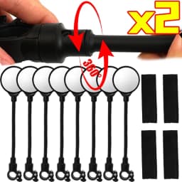 Wide Angle Bike Mirror 360 Rotatable Rearview Mirror for Bicycle Handlebar Thickened Aluminum Tube Anti Shock Convex Mirror
