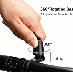 HTMCK Anti-Glare Bicycle Rearview Mirror Handlebar Scooter Accessory Wide Range Back Sight View Reflect for Cycling Safety