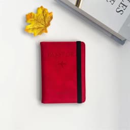 Vintage RFID Passport Cover for Women & Men - Multi-Function PU Leather Wallet Case with ID/Bank Card Slots, Travel Accessory