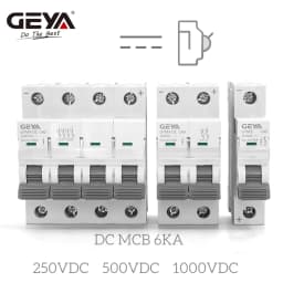 GEYA Din Rail DC MCB 6KA 2P 500V Mini Circuit Breaker DC 6A 10A 16A 20A 25A 32A 40A 50A 63A