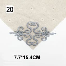 Iron On Appliques Embroidered Patches Lace Fabric Decoration Vintage Dress Costumes Diy Trims Gold Silver HB50