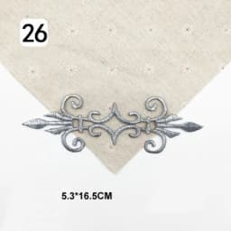 Iron On Appliques Embroidered Patches Lace Fabric Decoration Vintage Dress Costumes Diy Trims Gold Silver HB50