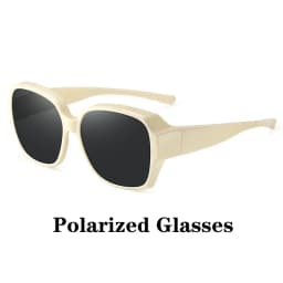 Fashion Round Polarized Sunglasses Cover Over Myopia Prescription Glasses Portable Men Women Vintage Fishing Driving Eyewear