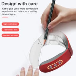 Electric Neck and Shoulder Pulse Massager 6 Mode 9 Levels Adjustable Heat Cervical Vertebra Relax Pain Relief Kneading Machine