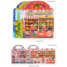1 Book Jelly Sticker Book Quiet Book DIY Fun for Children's Scene Stickers Repeatedly Paste Puzzle Sticker Book