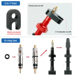 Deemount Presta Valve Core Brass FV Nozzle Replacement MTB Road Bike Tubeless Service Parts Alloy Remover Tool O-Ring Optional