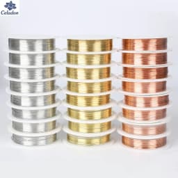 0.2mm 0.3mm 0.4mm 0.8mm 1.0mm Dia 1.5-20m/roll Alloy Copper Wire Silver/Gold/Copper Color Beads Wire Metal For Jewelry Finding