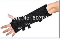 Handmade Punk Rock Concert Michael Jackson Classic Collection Cotton White Back ArmBrace Elbow Glove