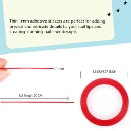 10 Rolls Nail Art Striping Tapes, Nail Liner Stickers, Nail Decals, 1mm Adhesive Stickers for Nail Tips Styling