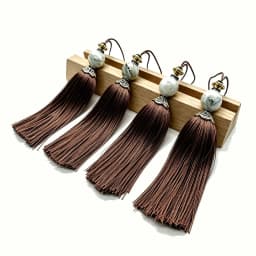 4 Pcs Key tassels Hanging Tassels Handmade Soft Craft Tassels with Loops for Home Decor, DIY, Bookmarks