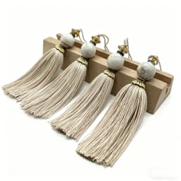 4 Pcs Key tassels Hanging Tassels Handmade Soft Craft Tassels with Loops for Home Decor, DIY, Bookmarks