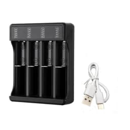 KEBIDU 18650 Battery Charger 2/4 Slots DC 5V Charger For 18650 14500 10440 Battery 3.7V Rechargeable Lithium Battery Charger