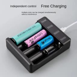 KEBIDU 18650 Battery Charger 2/4 Slots DC 5V Charger For 18650 14500 10440 Battery 3.7V Rechargeable Lithium Battery Charger