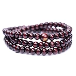 6mm Natural Sandalwood Buddhist Buddha Meditation 108 beads Wood Prayer Bead Mala Bracelet Women Men jewelry
