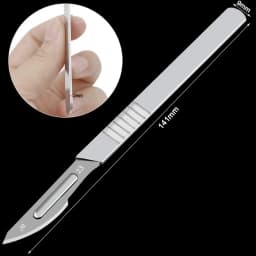Industrial Carbon Steel Scalpel Blades Handle Scalpel for Biology Anatomy Practicing DIY Cutting Tool PCB Repair Sculpting