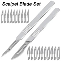 Industrial Carbon Steel Scalpel Blades Handle Scalpel for Biology Anatomy Practicing DIY Cutting Tool PCB Repair Sculpting