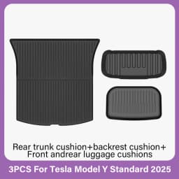 TPE Car Floor Mats for New Tesla Model Y Standard 2025+ Waterproof Cargo Liner Non-Slip Trunk Mats Foot Pads Luggage Mat ModelY