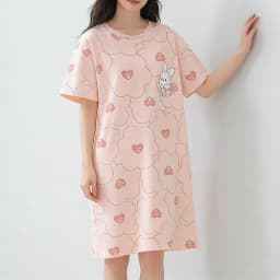 Summer Thin Short Sleeve Loose Women's Nightgown Cartoon plus Size Comfortable Home Clothes Casual Wear round Neck Pullover