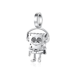 SpongeBob Square Patrick Star 925 Sterling Silver Charm Bead Fit Original Bracelet Keychain Necklace Diy Jewelry Accessories