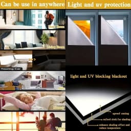100% Blackout Window Cover Darkest Light Block Black Privacy Film Anti Look House Home Tint Glass Cloth Portable Curtain Bedroom