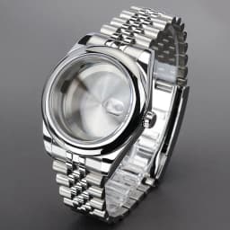 36mm/39mm Watch Case Glide Lock Bracelet Sapphire Crystal Glass For DJ SK NH35 NH36 NH34NH70 Miyota8215 Movement Air King Oyster