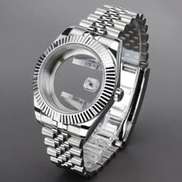 36mm/39mm Watch Case Glide Lock Bracelet Sapphire Crystal Glass For DJ SK NH35 NH36 NH34NH70 Miyota8215 Movement Air King Oyster