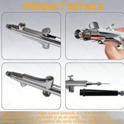 0.3mm Nozzle Portable Single-Action Airbrush Pen – Easy to Use, Versatile Spray Gun for Nail Art, Model Painting and Crafts