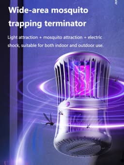 368NM Light Mosquito Killer Lamp Electric Shock Inhalation 2-in-1 Fly Trap Household Use Efficient in Killing Flies Mosquitoes