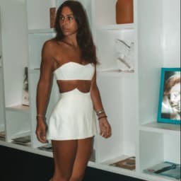 Casual Linen Blend 2 Pieces Sets for Women Strapless Vest Top A Line Mini Skirt Set 2026 NEW Beach Vacation Lady Solid Outfits